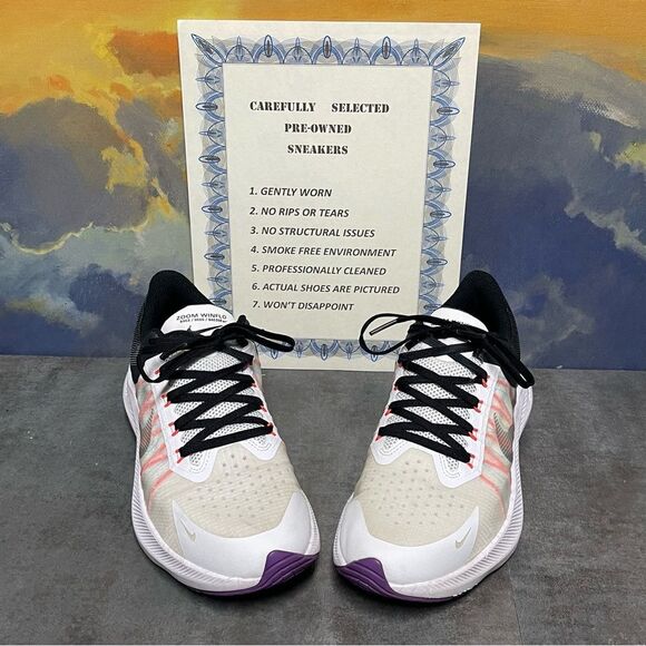 Nike Winflo 8 Black/White Women's Running Shoes Size 8 - Picture 2 of 16